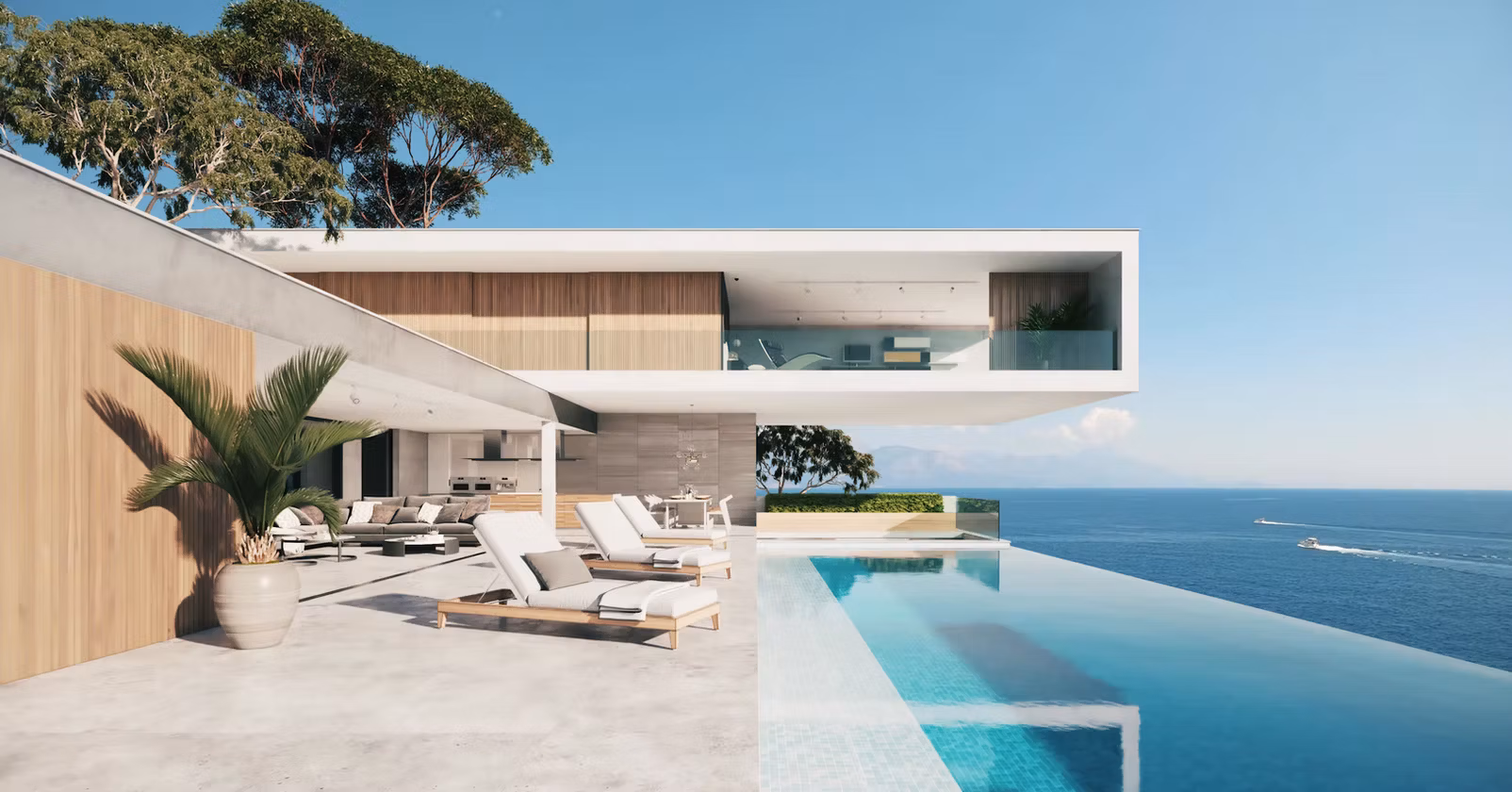 Luxury property with infinity pool